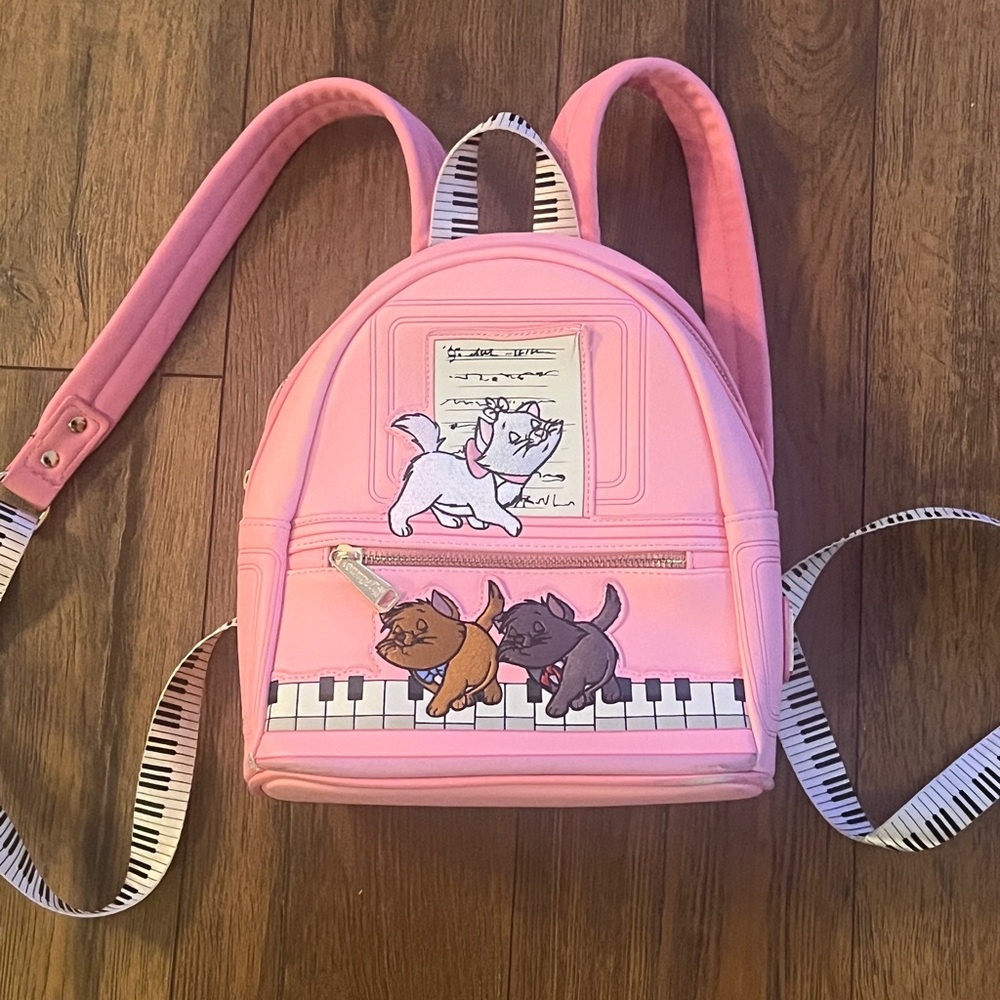 Loungefly Disney Aristocats Pink Piano Mini Backpack, Marie, Cats, Kitties